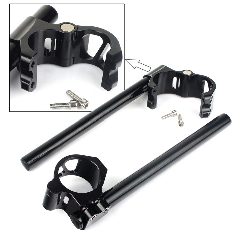CNC Aluminum Clip-on Handlebars Motorcycle Quick Replacement 33 mm-55 mm Clip-ons